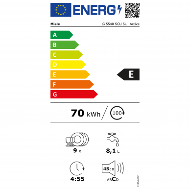 Indaplovė Miele G 5540 SCU SL Active Balta 1