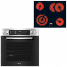 MIELE orkaitė H 2267-1 E ACTIVE su kaitlente KM 6023 Juoda