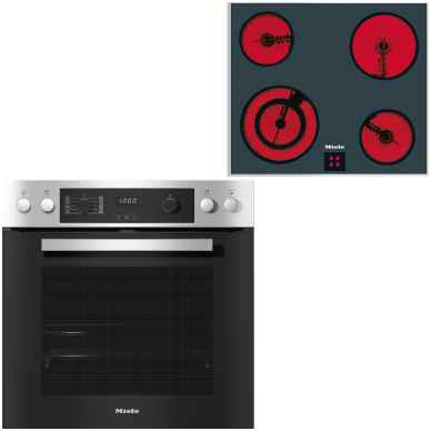 MIELE orkaitė H 2265-1 EP ACTIVE su kaitlente KM 6002 LPT Juoda