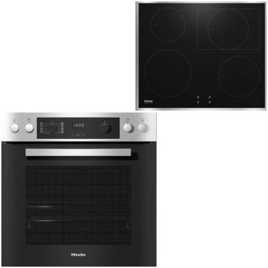 MIELE orkaitė H 2265-1 I ACTIVE su indukcine kaitlente KM 7002 FR Juoda