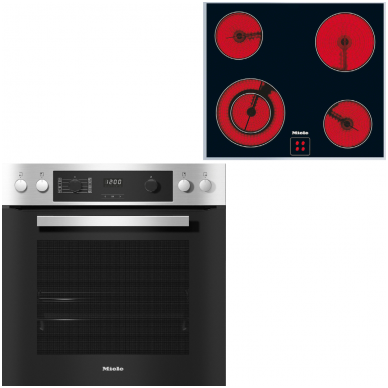 MIELE orkaitė H 2266-1 E ACTIVE su kaitlente KM 6012 Juoda