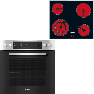 MIELE orkaitė H 2266-1 EP ACTIVE su kaitlente KM 6012 Juoda