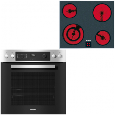 MIELE orkaitė H 2268-1 E ACTIVE su kaitlente KM 6002 LPT Juoda