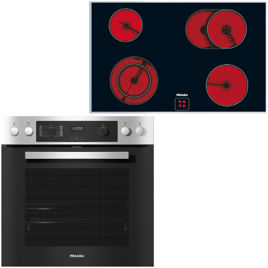 MIELE orkaitė H 2268-1 EP ACTIVE su kaitlente KM 6031 Juoda