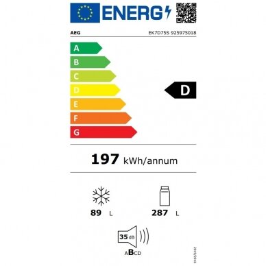 Šaldytuvas AEG EK7D75S 2