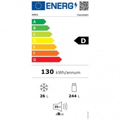 Šaldytuvas SMEG FAB28RBE5 2