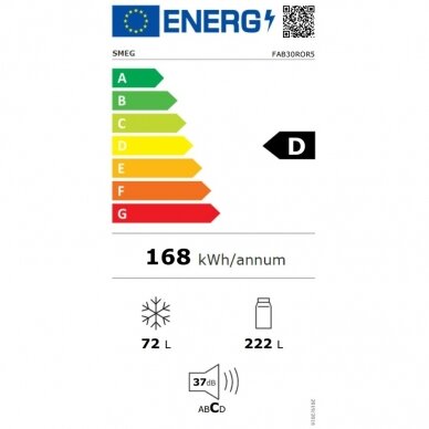 Šaldytuvas SMEG FAB30ROR5 2