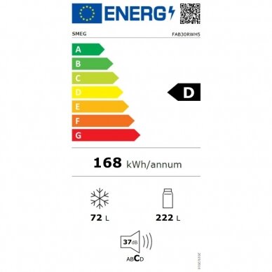 Šaldytuvas SMEG FAB30RWH5 3