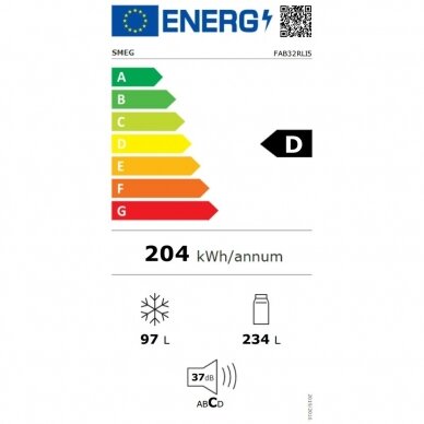 Šaldytuvas SMEG FAB32RLI5 3